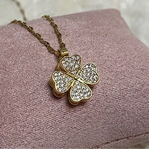 Stainless steel Gold plated Clover Pendant Necklace
